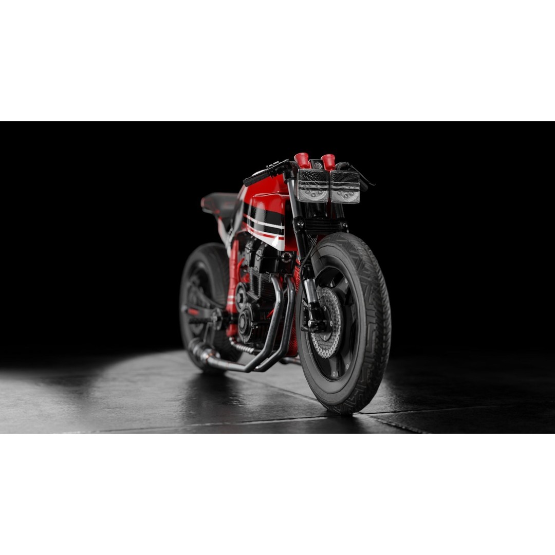 Racing Bike 3D Model – Realistic PBR Textured Game Asset, FBX, OBJ - View 6