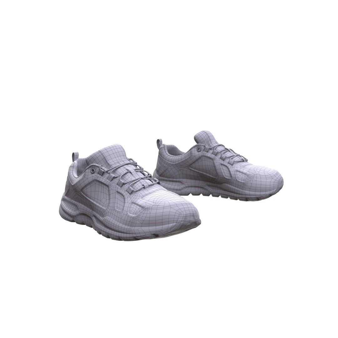 Sneakers 3D Model – Rigged Low-Poly Game Asset for UE5 and Metahumans - View 10