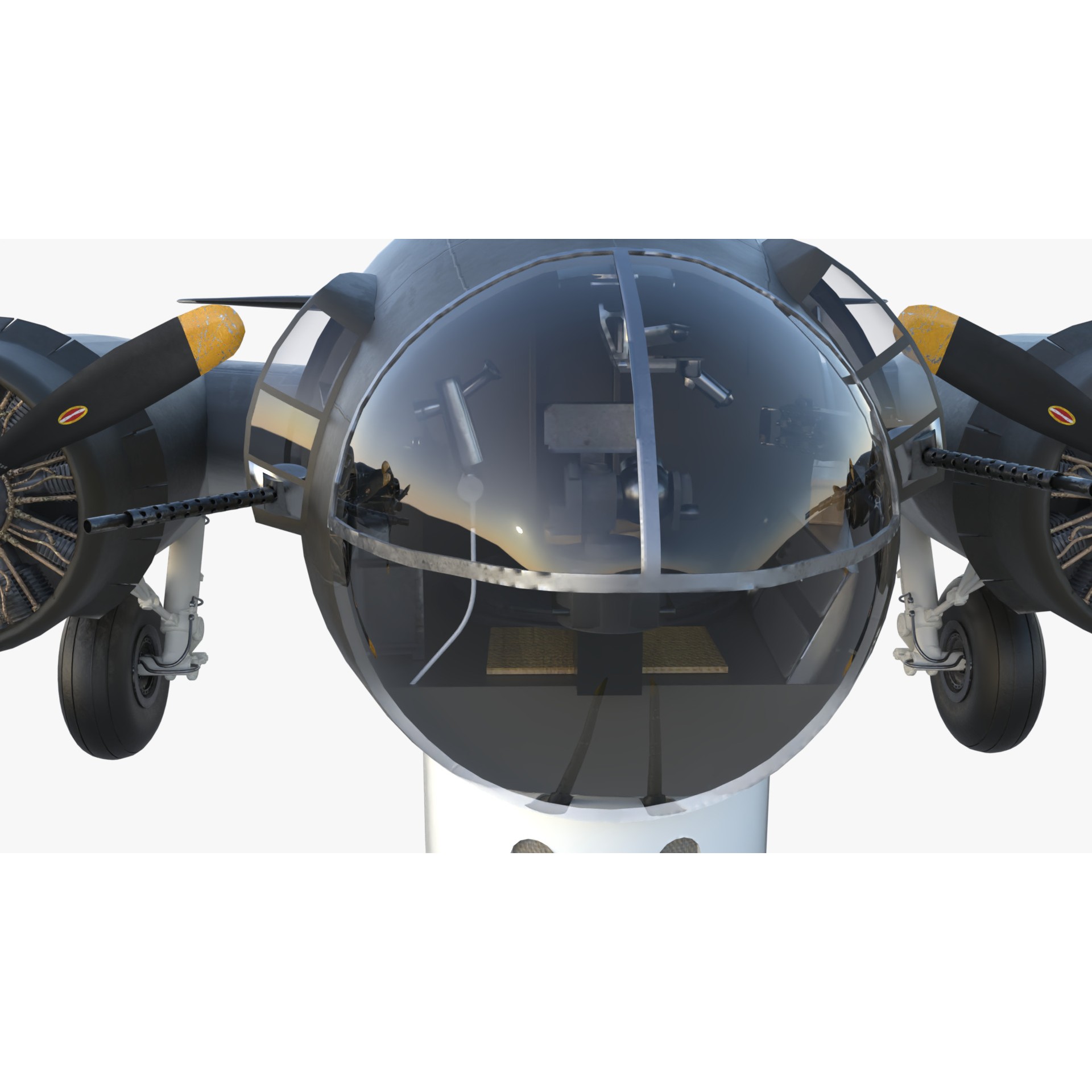 Boeing B-17 Flying Fortress - Low-Poly Game-Ready 3D Model - View 10