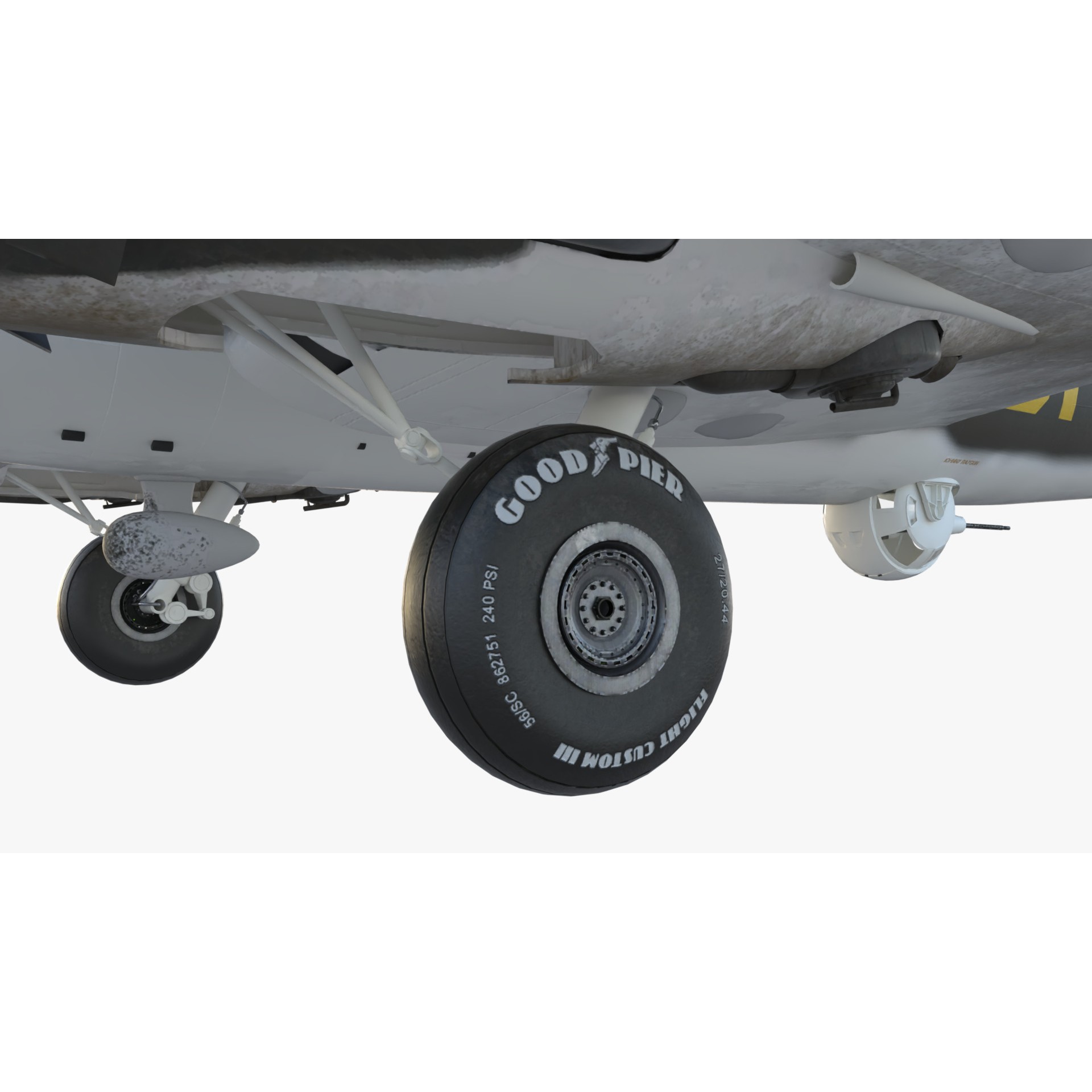 Boeing B-17 Flying Fortress - Low-Poly Game-Ready 3D Model - View 13