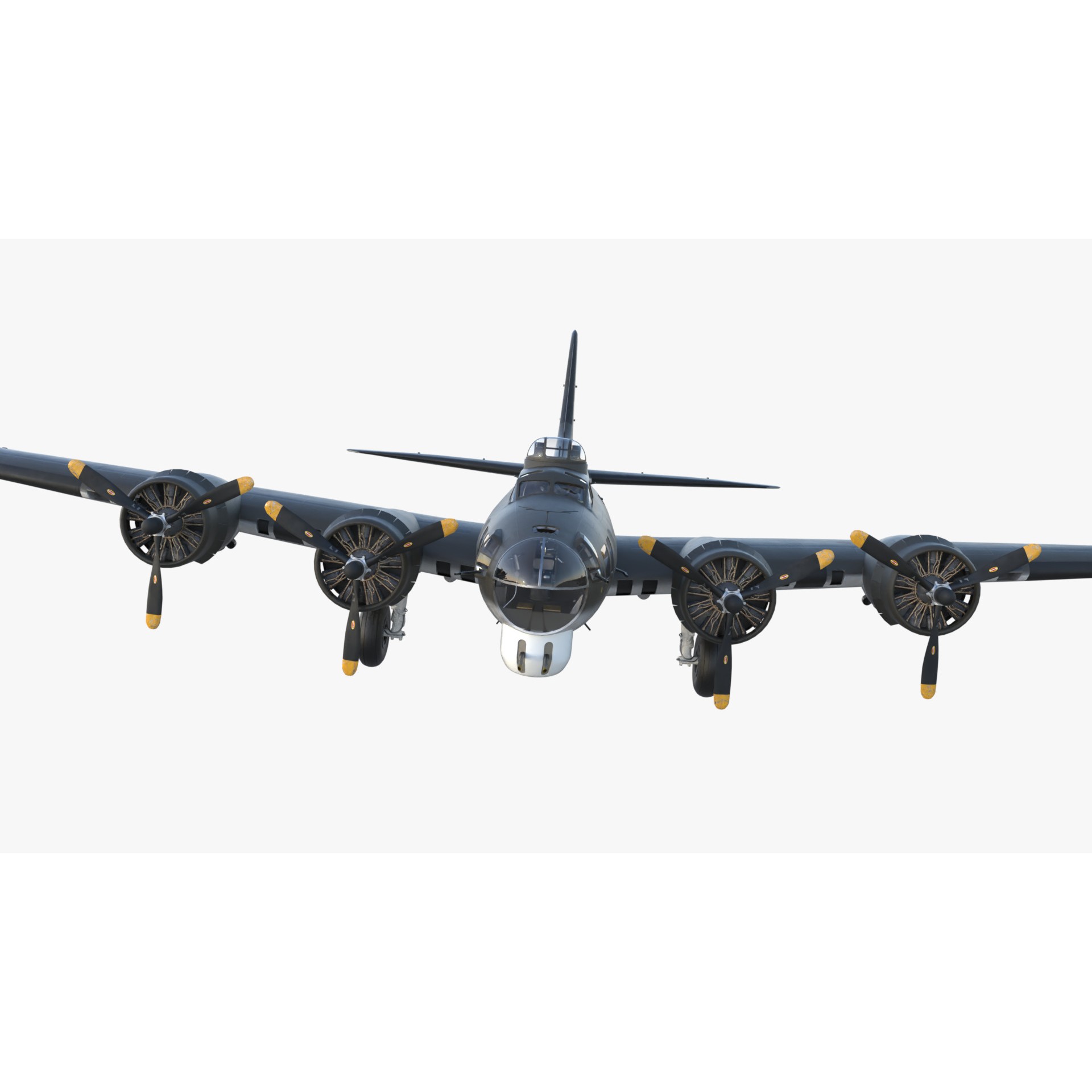 Boeing B-17 Flying Fortress - Low-Poly Game-Ready 3D Model - View 3