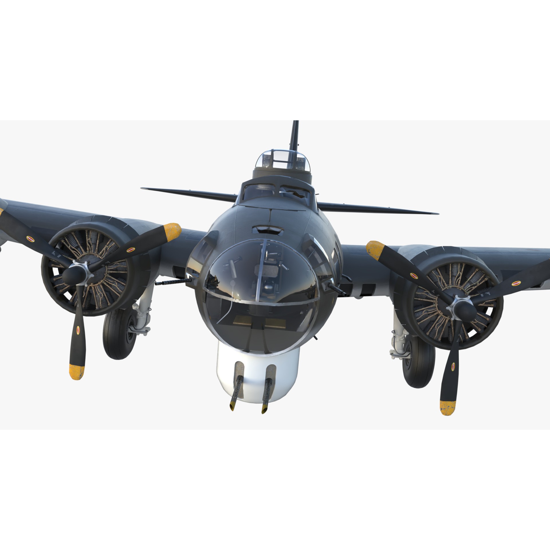 Boeing B-17 Flying Fortress - Low-Poly Game-Ready 3D Model - View 4