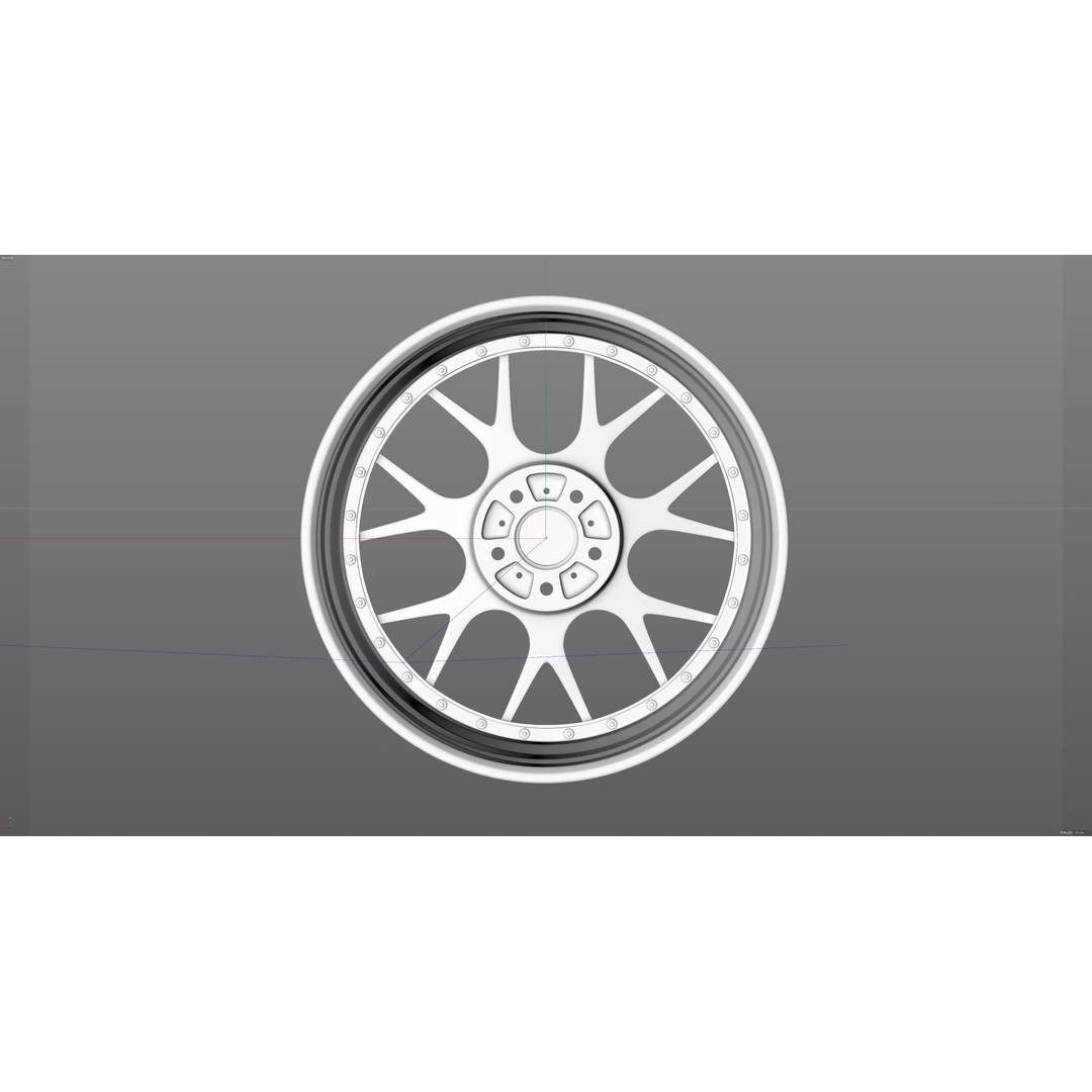 BBS CH-R2 3D Model – Low Poly Vehicle Wheel, PBR Textures, FBX - View 18