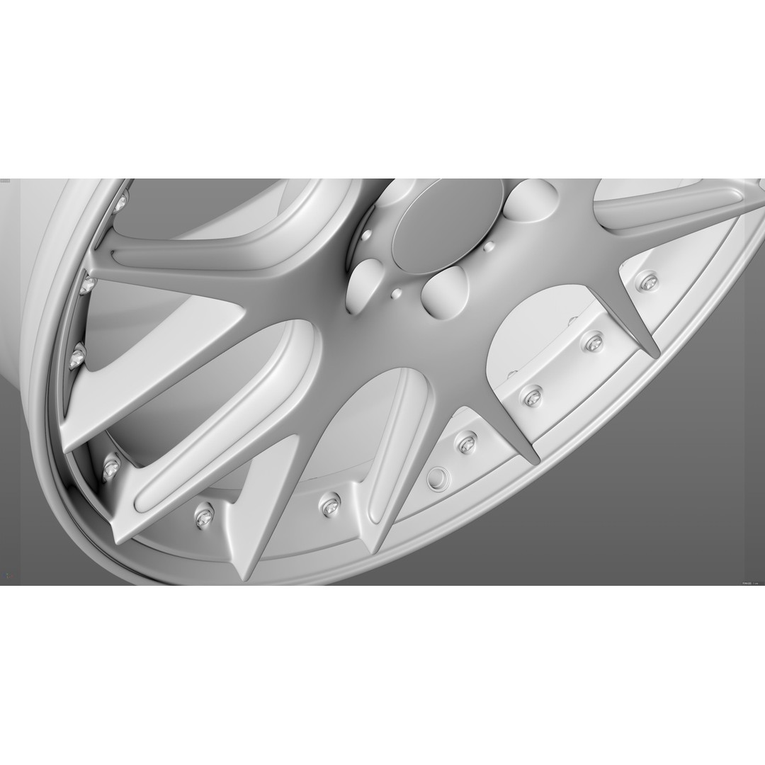 BBS CH-R2 3D Model – Low Poly Vehicle Wheel, PBR Textures, FBX - View 20