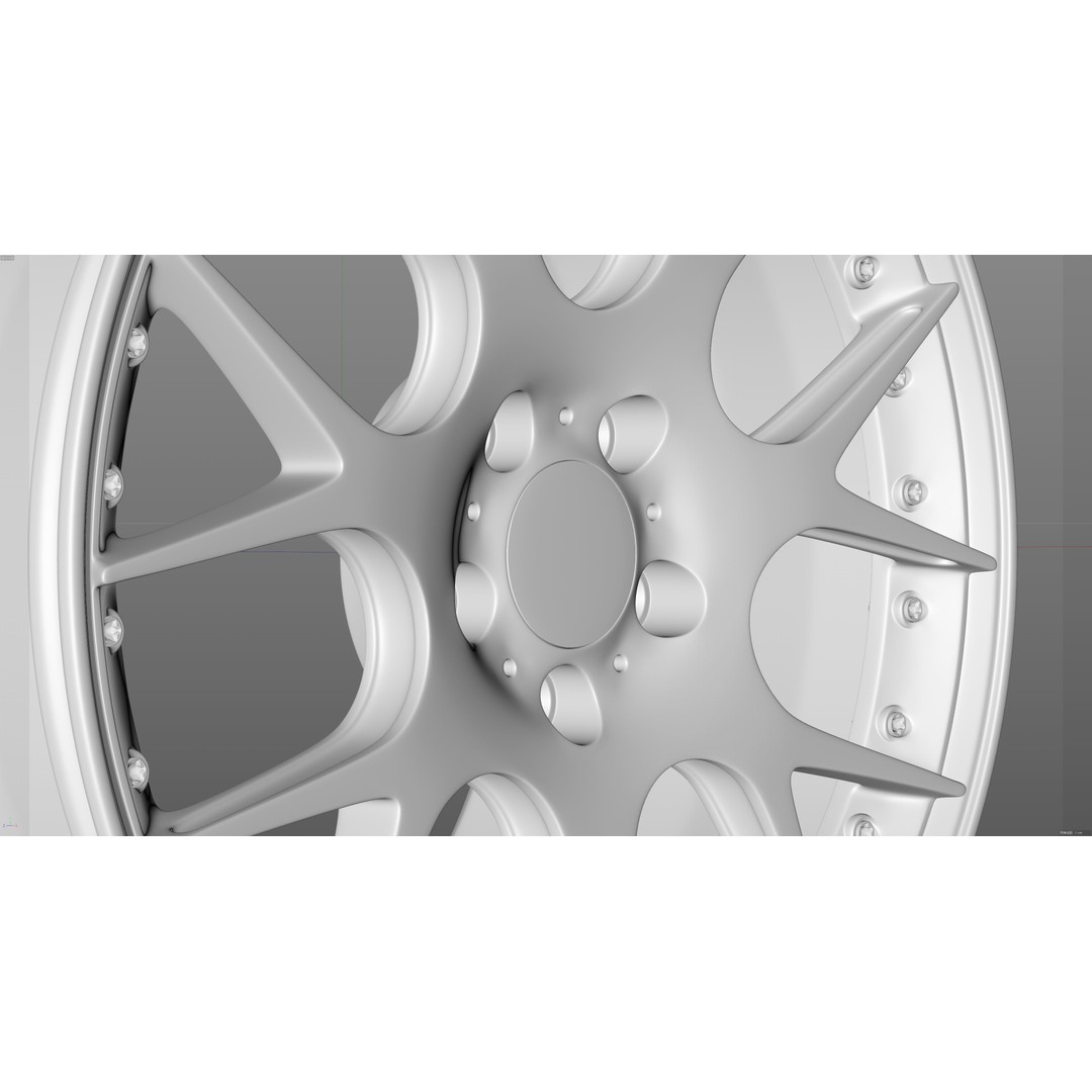 BBS CH-R2 3D Model – Low Poly Vehicle Wheel, PBR Textures, FBX - View 22