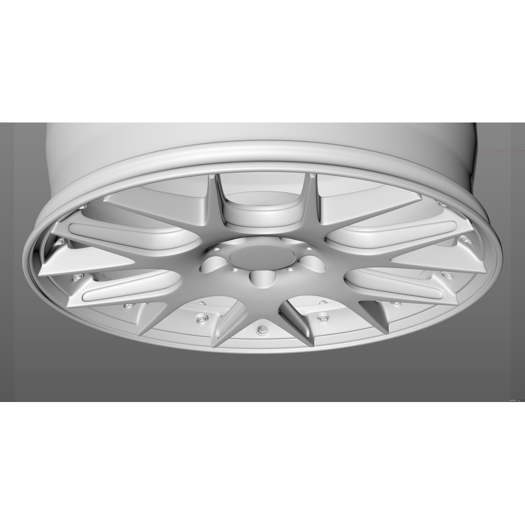 BBS CH-R2 3D Model – Low Poly Vehicle Wheel, PBR Textures, FBX - View 23
