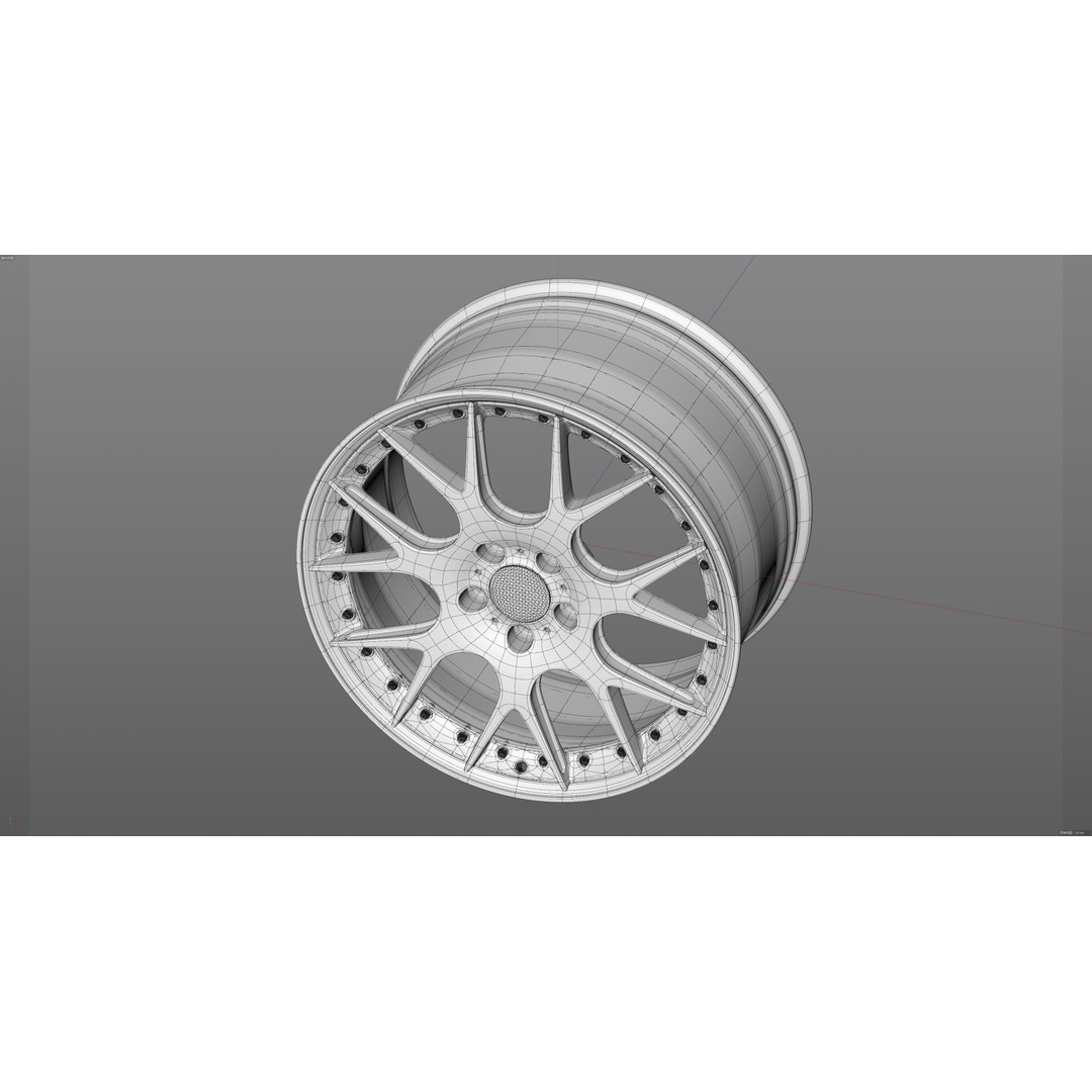 BBS CH-R2 3D Model – Low Poly Vehicle Wheel, PBR Textures, FBX - View 27