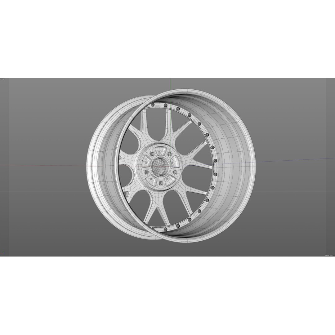 BBS CH-R2 3D Model – Low Poly Vehicle Wheel, PBR Textures, FBX - View 28