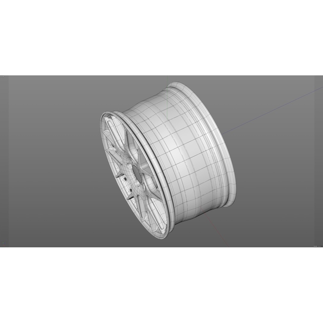 BBS CH-R2 3D Model – Low Poly Vehicle Wheel, PBR Textures, FBX - View 30
