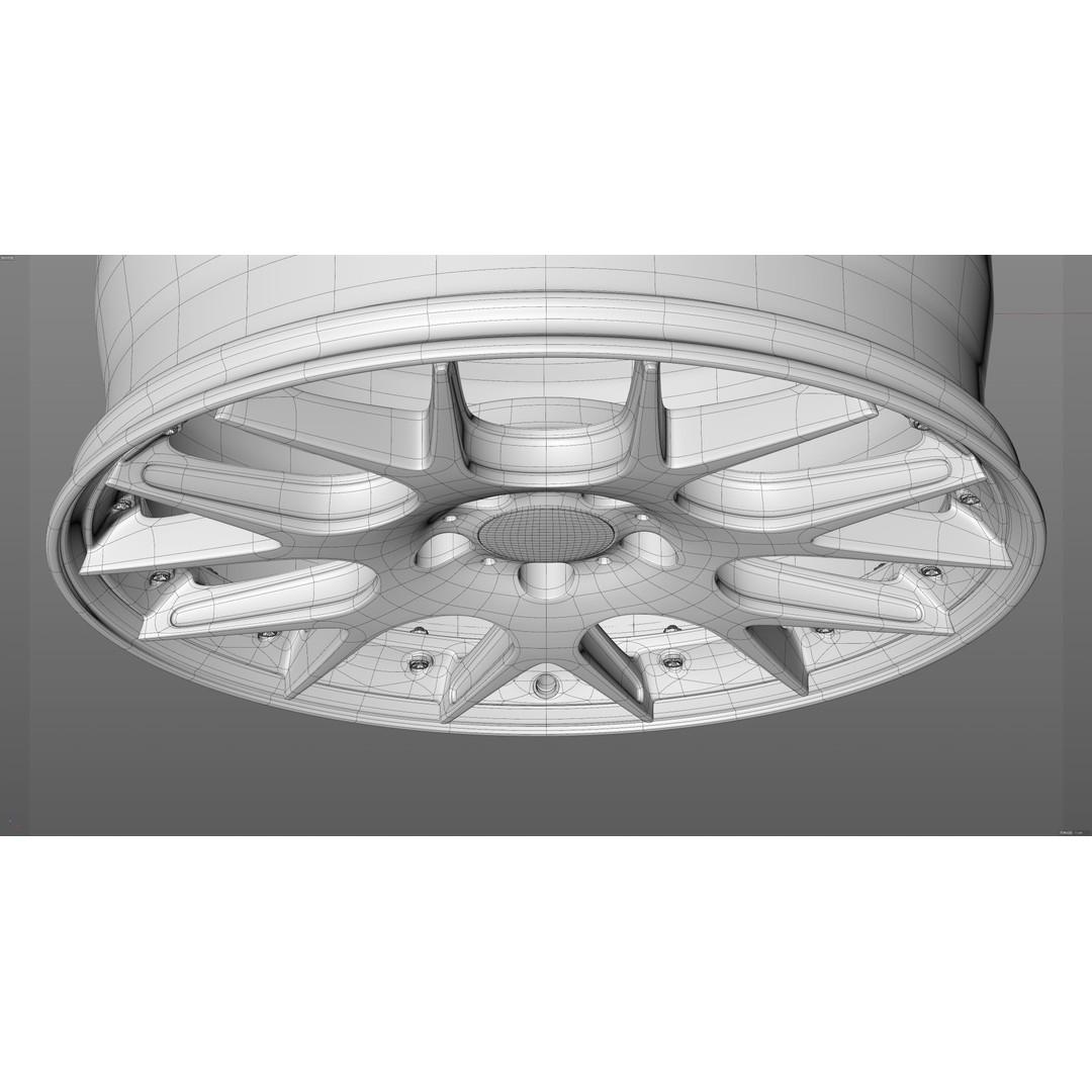 BBS CH-R2 3D Model – Low Poly Vehicle Wheel, PBR Textures, FBX - View 34