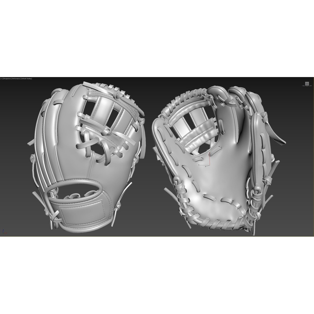 Baseball Glove 3D Model – High Poly Photorealistic Asset, FBX, OBJ - View 13