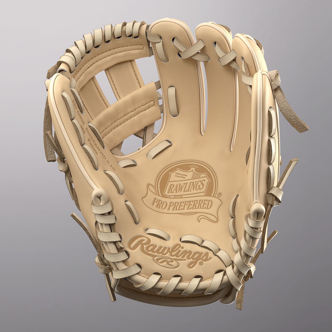 Baseball Glove 3D Model – High Poly Photorealistic Asset, FBX, OBJ - View 4