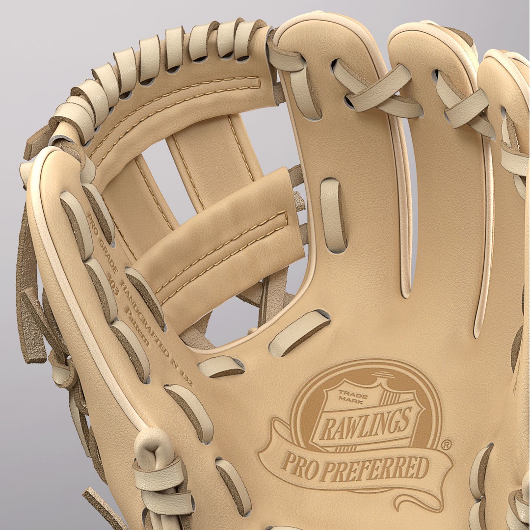Baseball Glove 3D Model – High Poly Photorealistic Asset, FBX, OBJ - View 6
