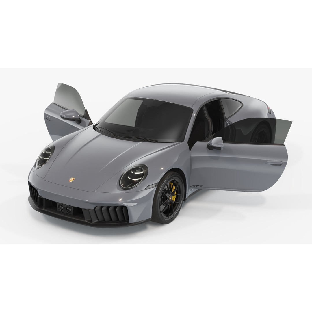 Porsche 911 Carrera GTS 3D Model – High Poly Sports Car, FBX/OBJ - View 11