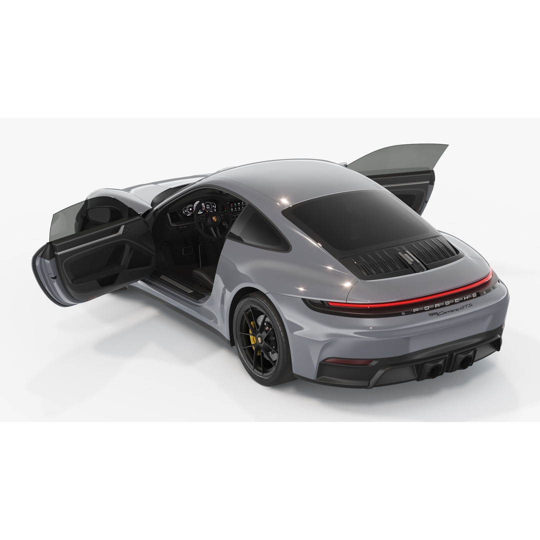 Porsche 911 Carrera GTS 3D Model – High Poly Sports Car, FBX/OBJ - View 12