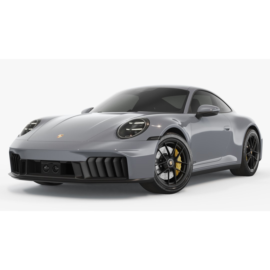 Porsche 911 Carrera GTS 3D Model – High Poly Sports Car, FBX/OBJ - View 4