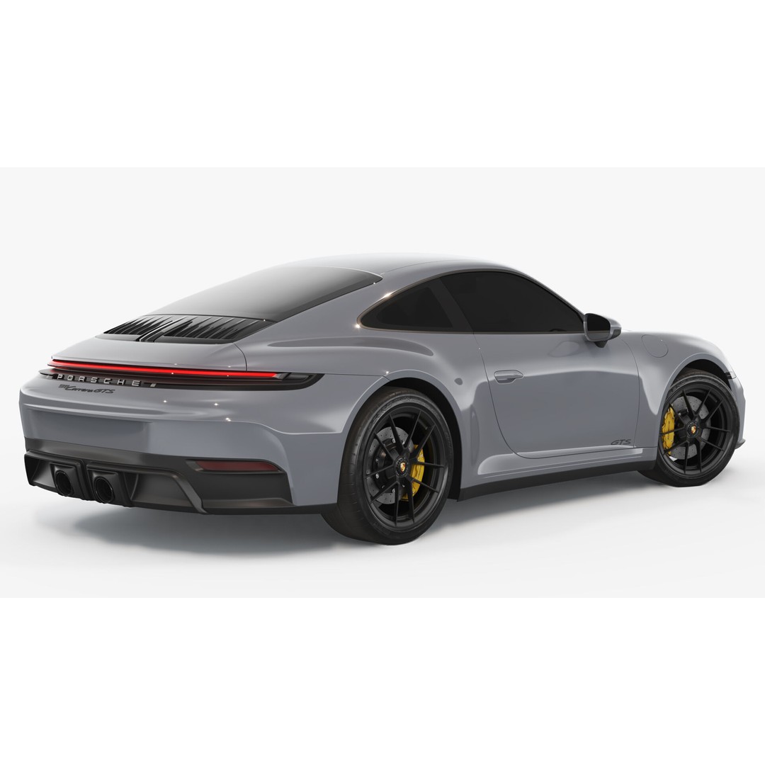 Porsche 911 Carrera GTS 3D Model – High Poly Sports Car, FBX/OBJ - View 5