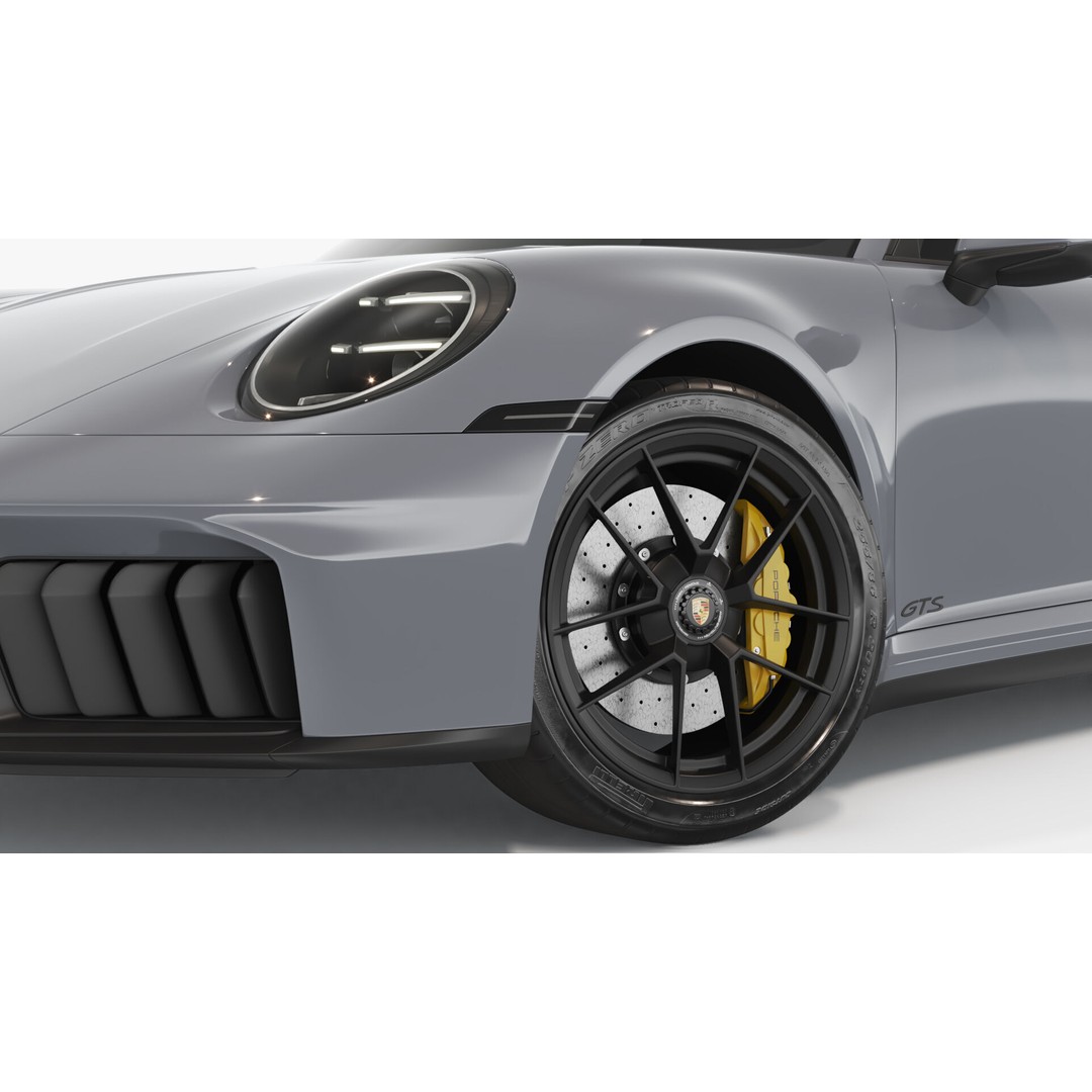 Porsche 911 Carrera GTS 3D Model – High Poly Sports Car, FBX/OBJ - View 6