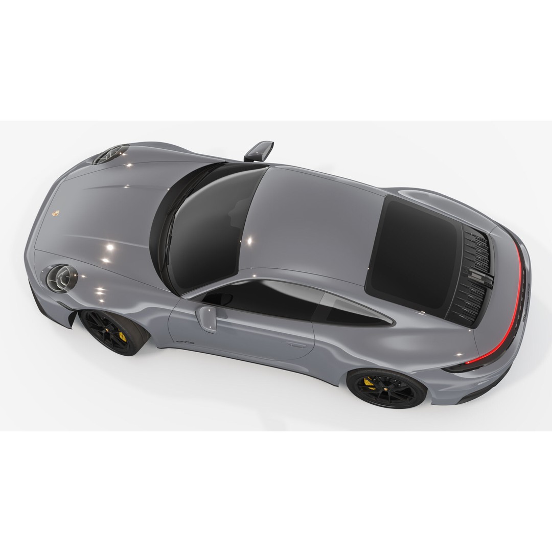 Porsche 911 Carrera GTS 3D Model – High Poly Sports Car, FBX/OBJ - View 7
