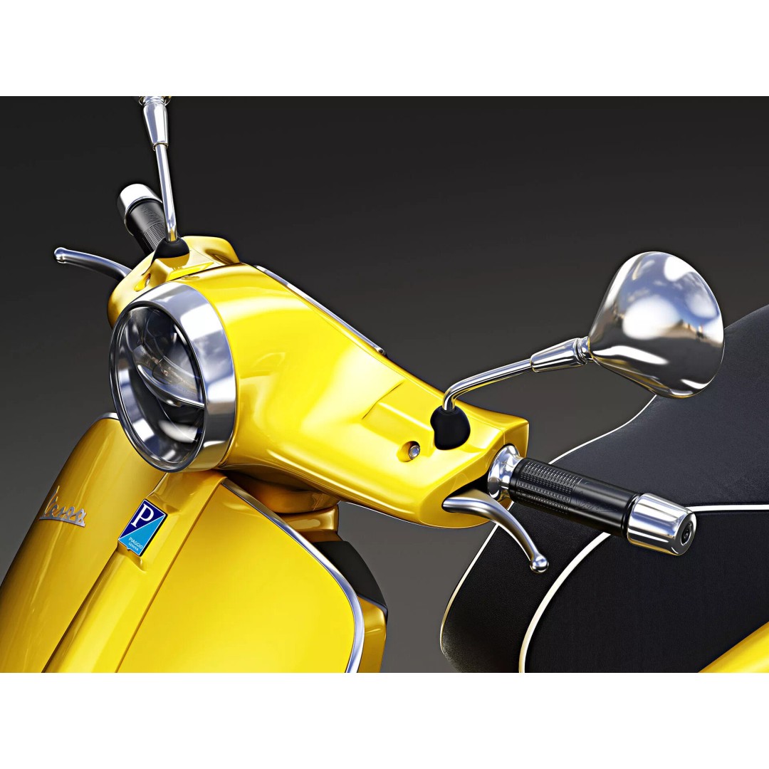 2020 Vespa GTS Super HPE 3D Model – High Poly PBR Game Asset, FBX, OBJ - View 10