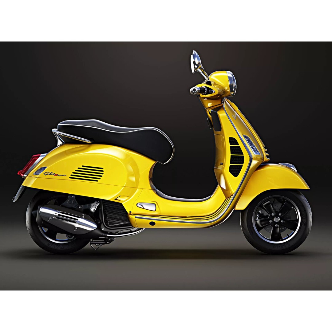 2020 Vespa GTS Super HPE 3D Model – High Poly PBR Game Asset, FBX, OBJ - View 5