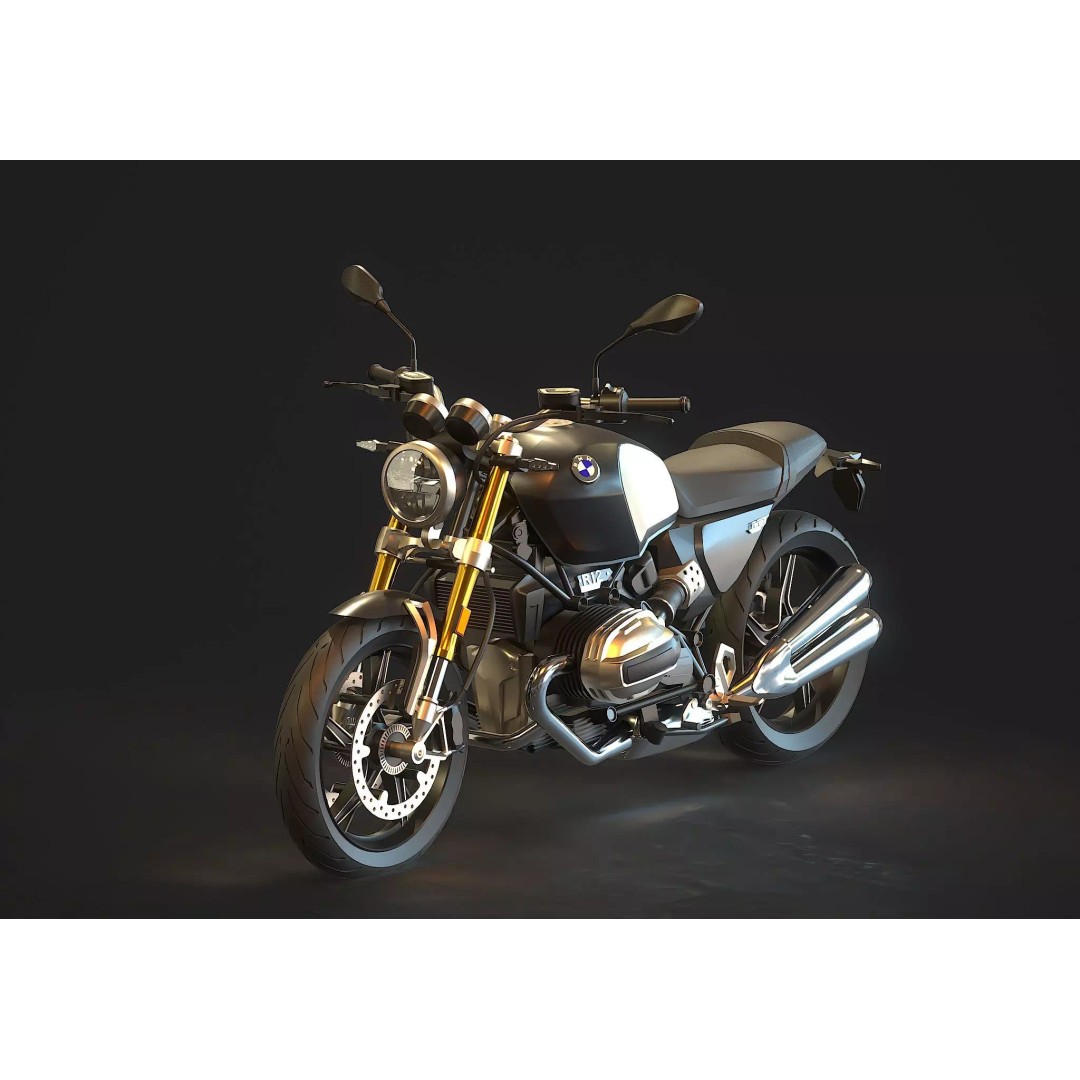 R-12-Ninet 3D Model – Realistic Motorcycle Base Mesh, FBX - View 2