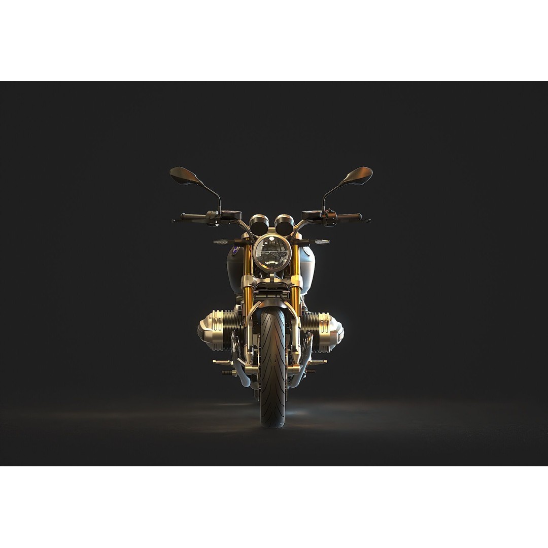 R-12-Ninet 3D Model – Realistic Motorcycle Base Mesh, FBX - View 6