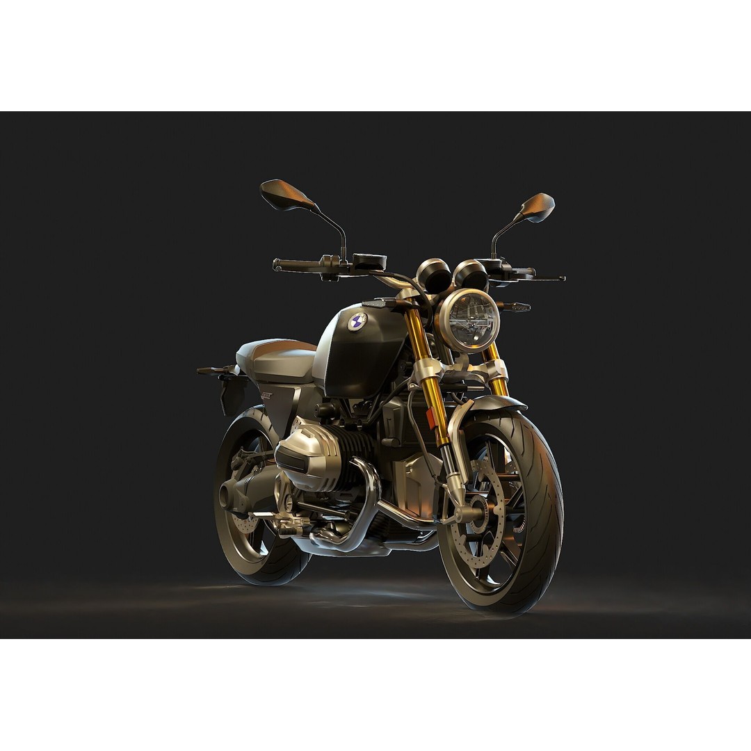 R-12-Ninet 3D Model – Realistic Motorcycle Base Mesh, FBX - View 8