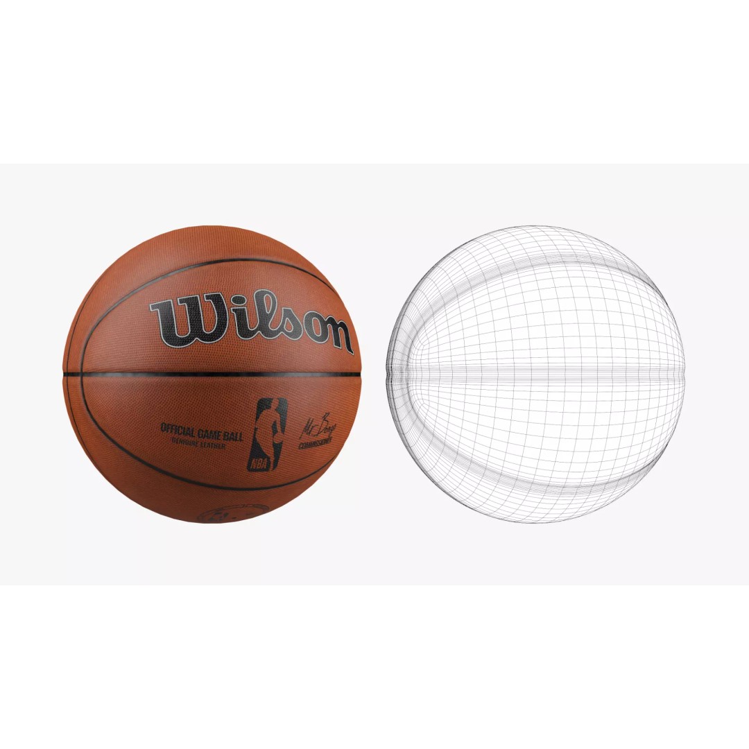 Wilson Basketball 3D Model – High Quality PBR Game Asset, FBX - View 3