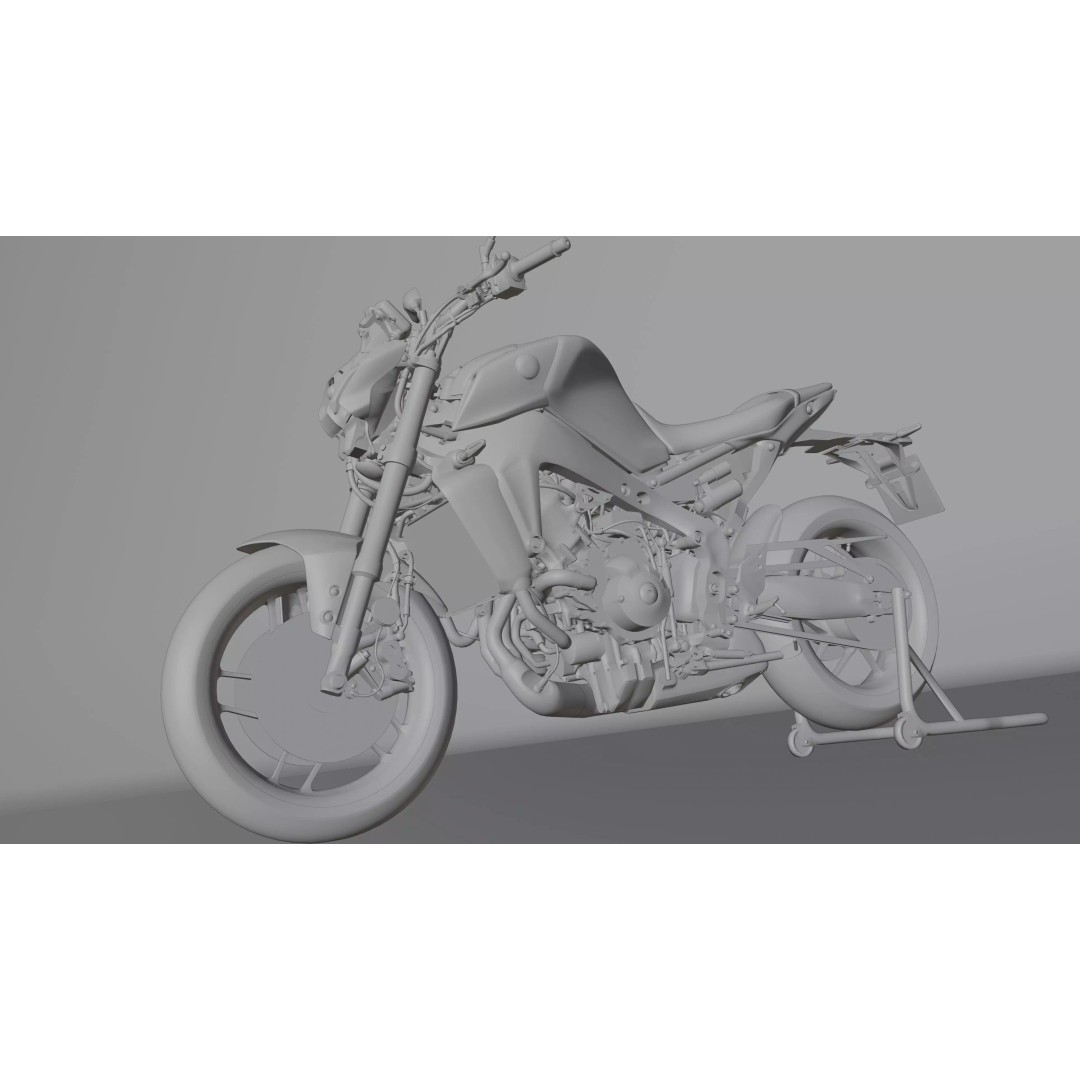 Yamaha MT-09 SP 2021 3D Model – Low Poly Game Asset, Blender, FBX