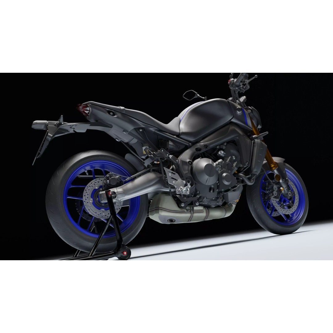 Yamaha MT-09 SP 2021 3D Model – Low Poly Game Asset, Blender, FBX - View 24