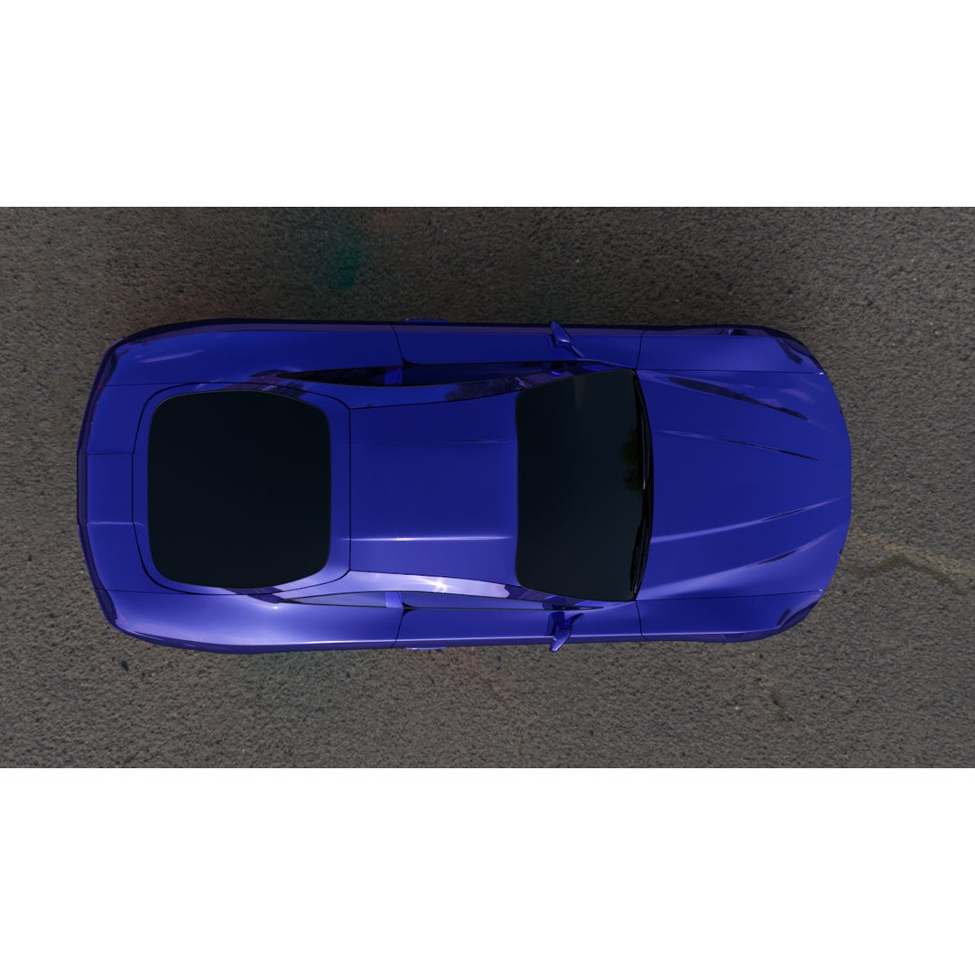 Blue Concept Car 3D Model – Unique Design, Game-Ready, Blender - View 4