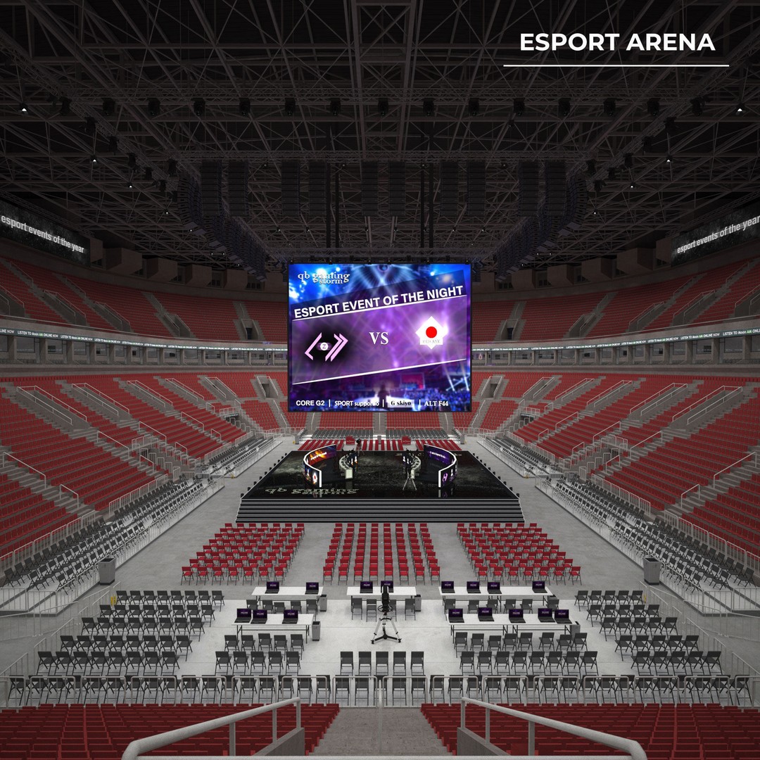 Esport Arena 3D Model – Low Poly Interior with Gaming Podium, FBX - View 10