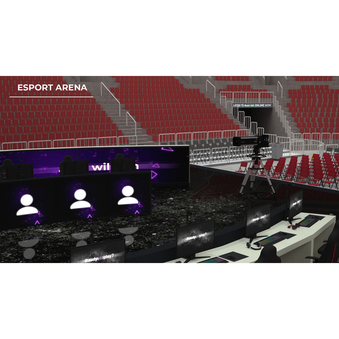 Esport Arena 3D Model – Low Poly Interior with Gaming Podium, FBX - View 12