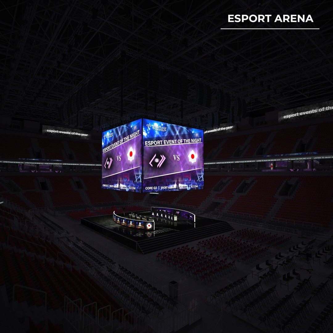 Esport Arena 3D Model – Low Poly Interior with Gaming Podium, FBX - View 17