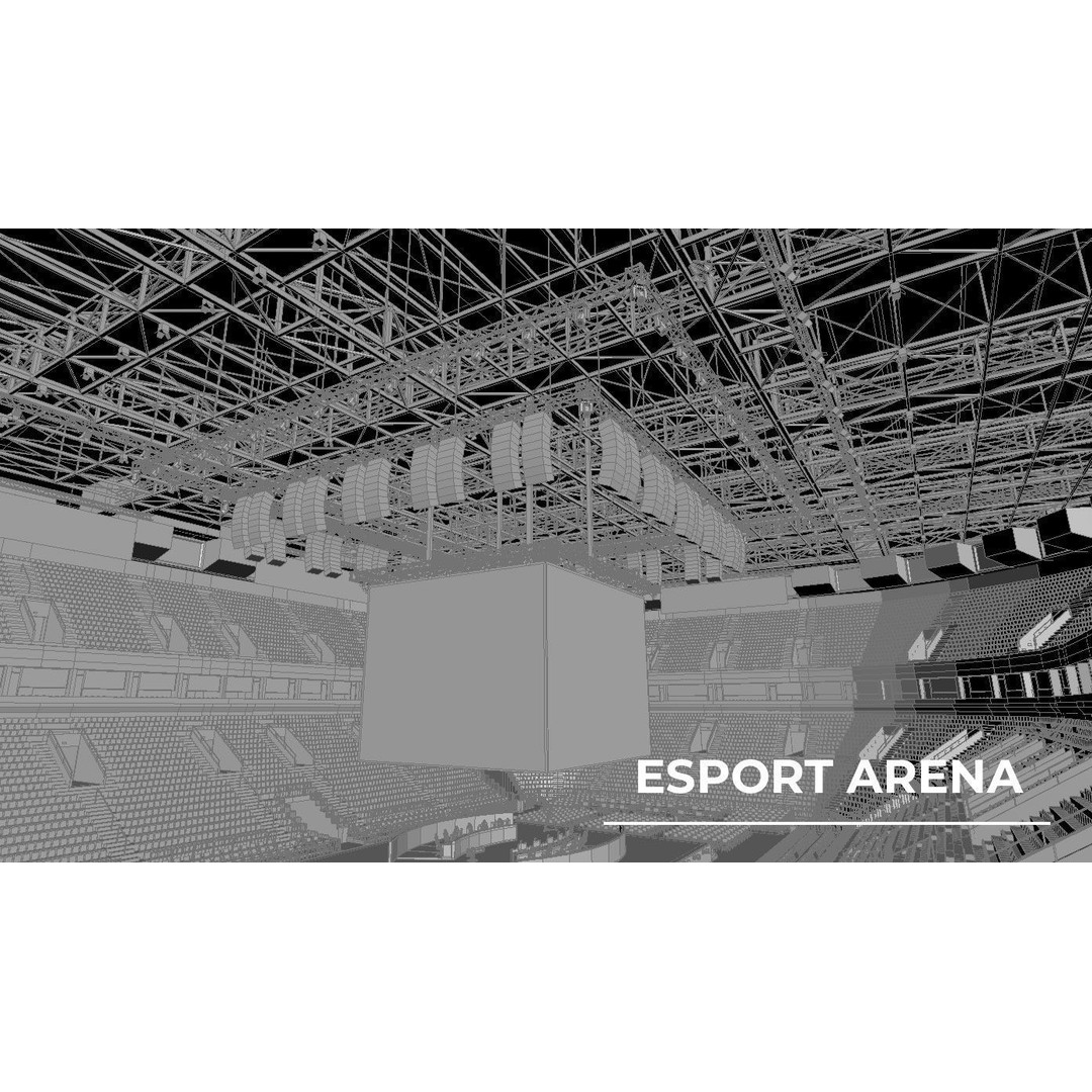 Esport Arena 3D Model – Low Poly Interior with Gaming Podium, FBX - View 27
