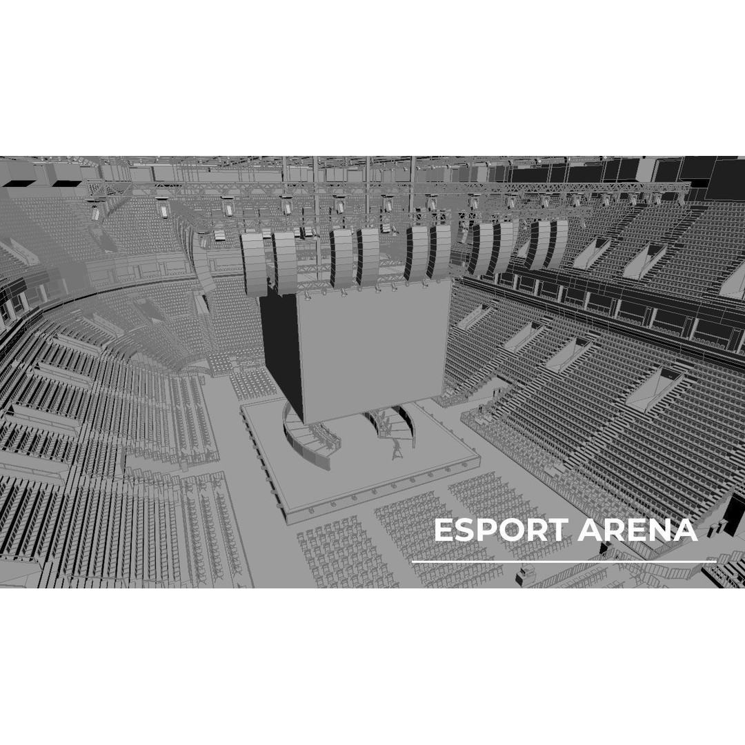 Esport Arena 3D Model – Low Poly Interior with Gaming Podium, FBX - View 28