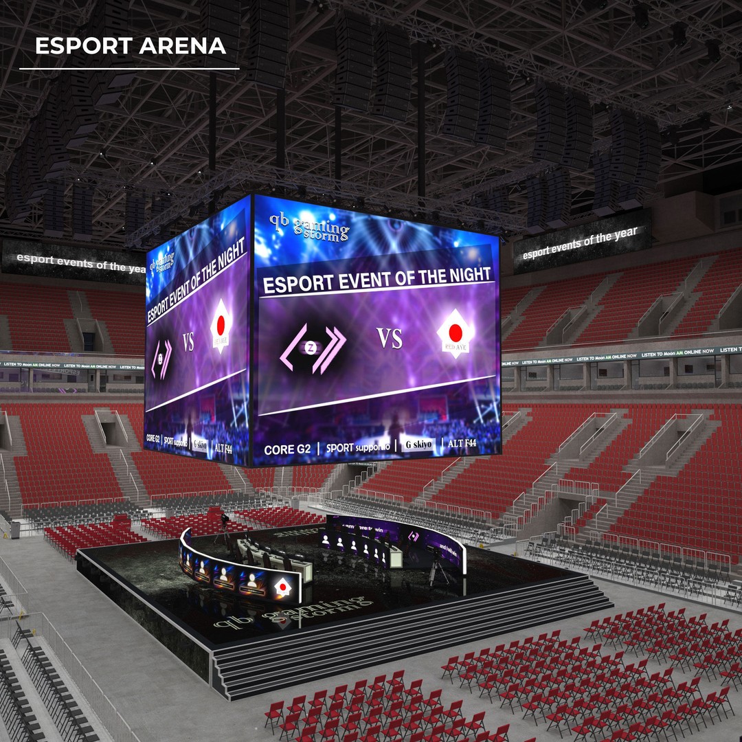 Esport Arena 3D Model – Low Poly Interior with Gaming Podium, FBX - View 4
