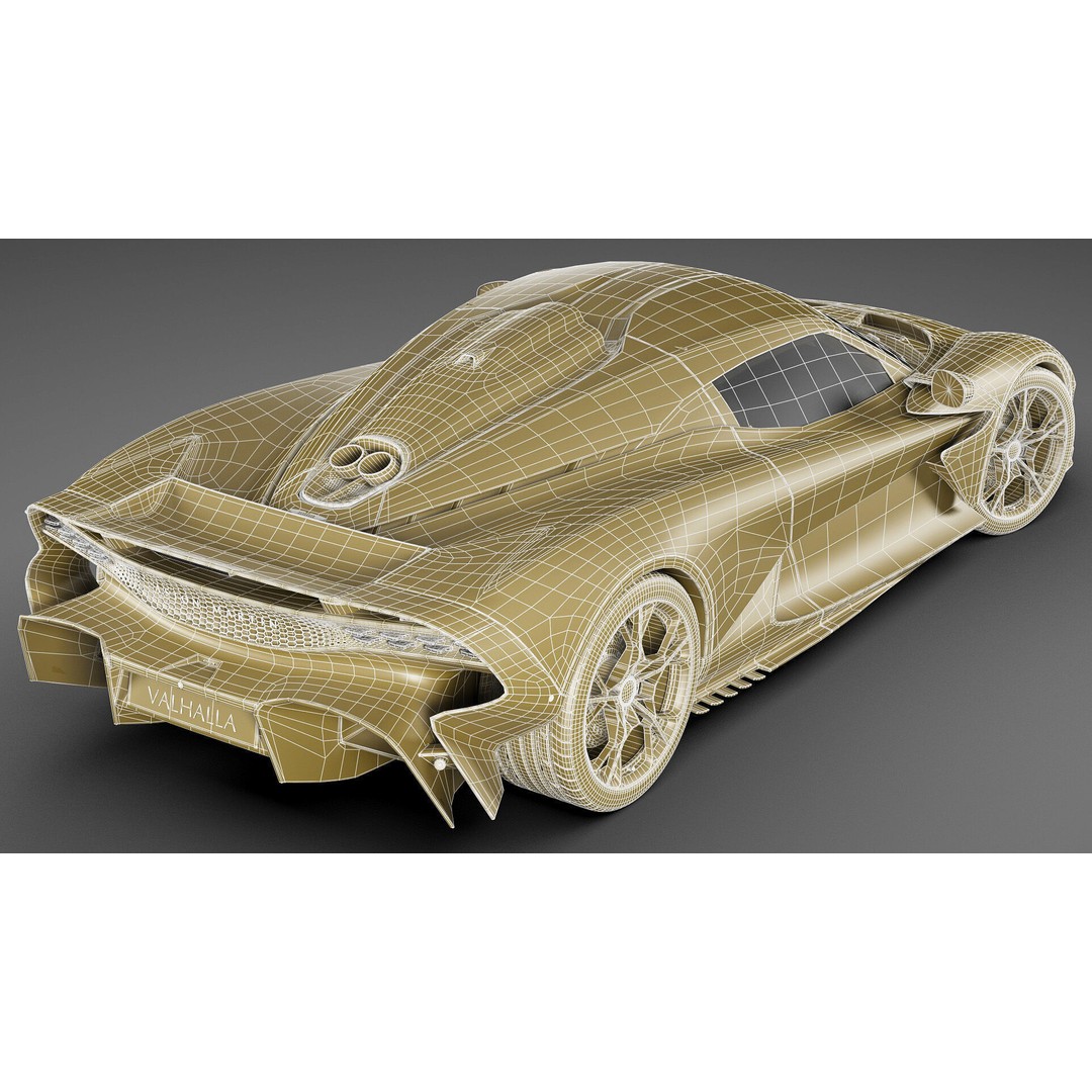 Aston Martin Valhalla 2026 3D Model – High Poly Sports Car, FBX, OBJ, Blender - View 40