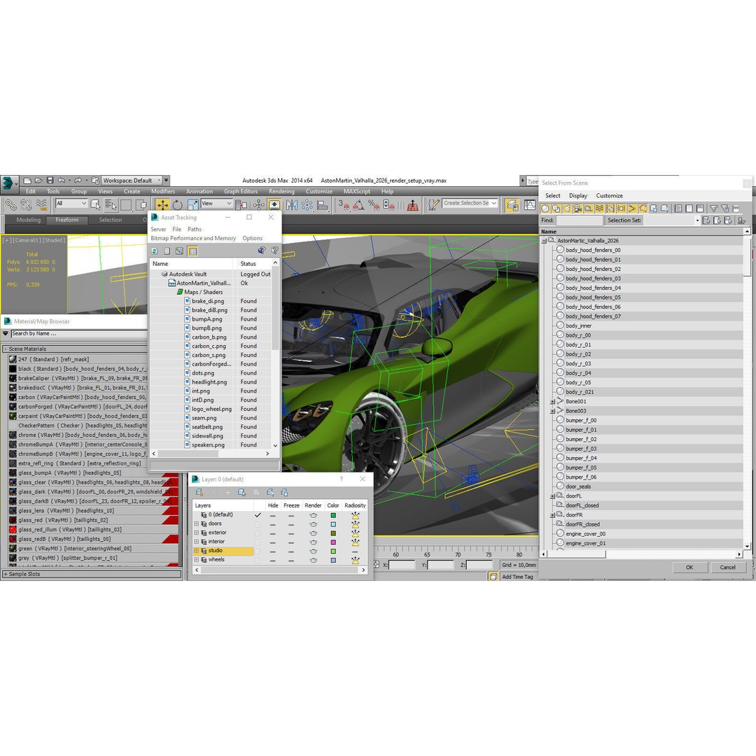 Aston Martin Valhalla 2026 3D Model – High Poly Sports Car, FBX, OBJ, Blender - View 44