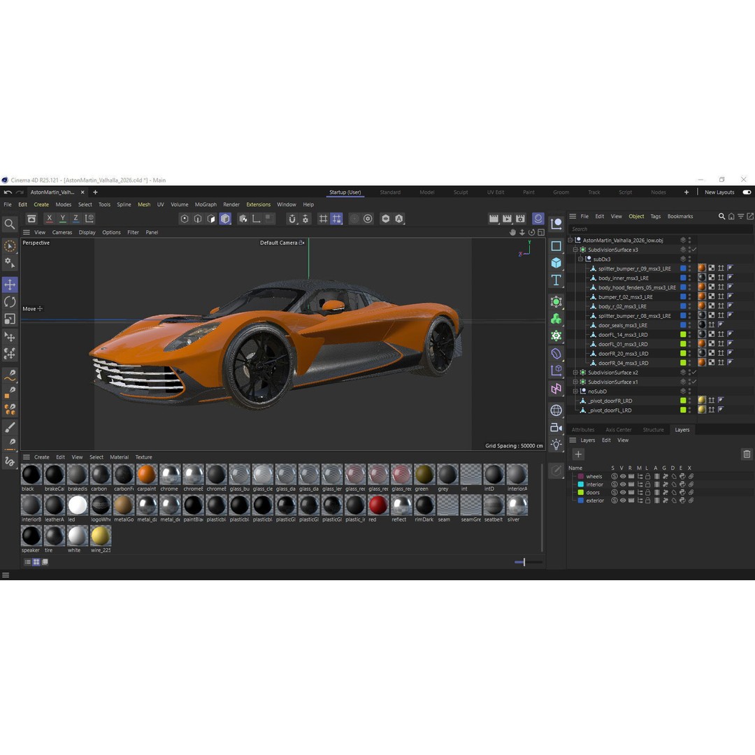 Aston Martin Valhalla 2026 3D Model – High Poly Sports Car, FBX, OBJ, Blender - View 45