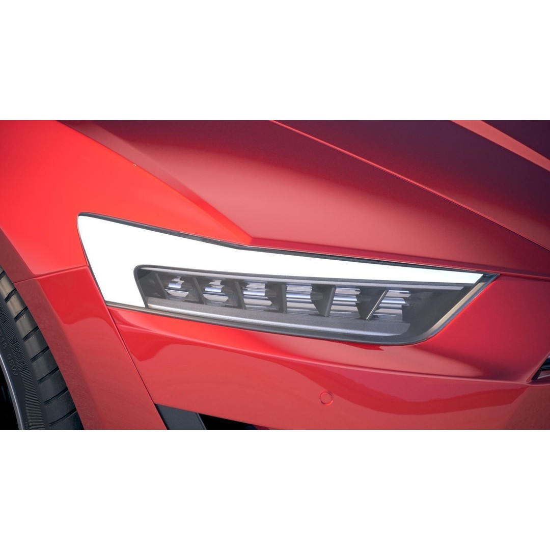 Generic Muscle Car 3D Model – High Poly Sport Coupe, FBX, OBJ - View 17