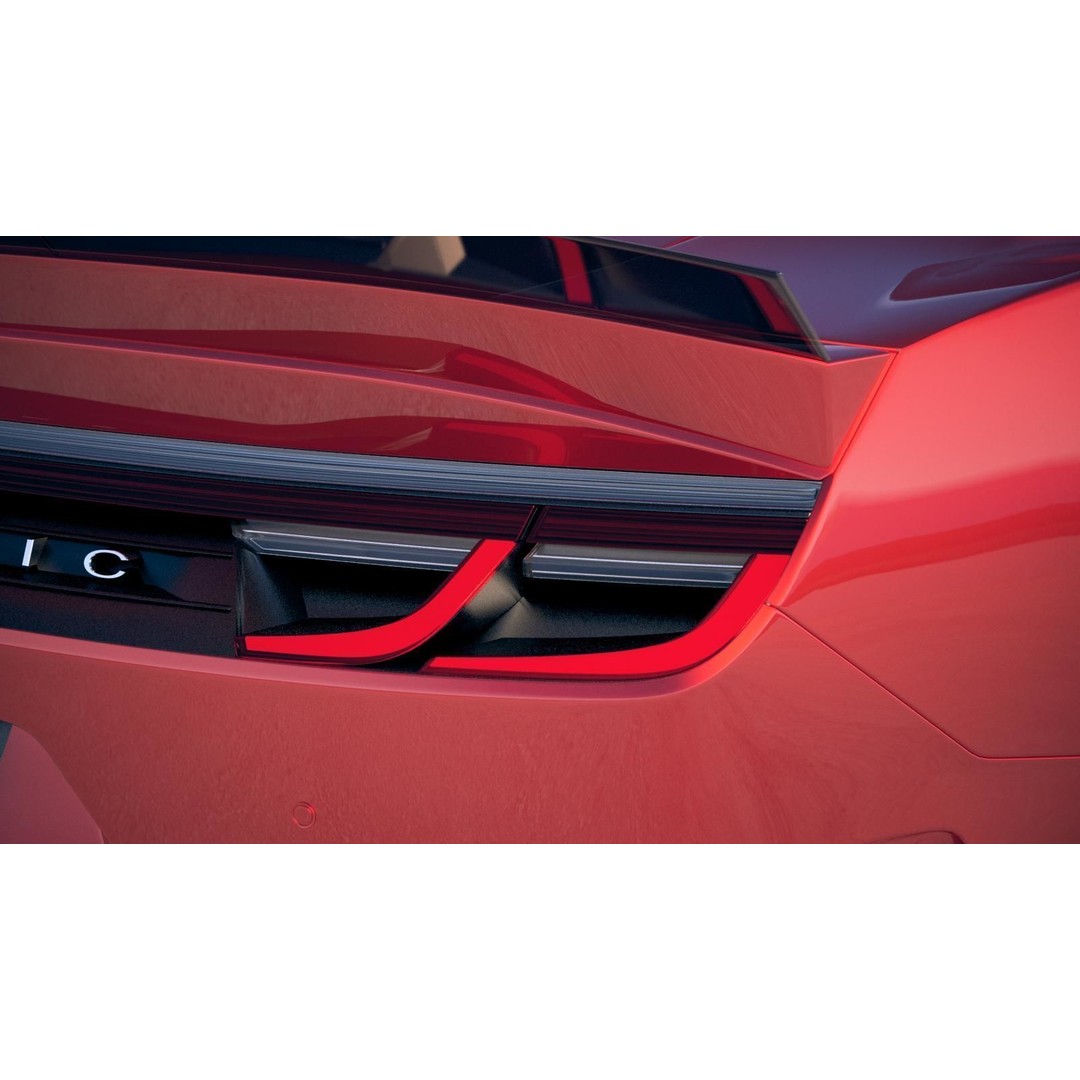 Generic Muscle Car 3D Model – High Poly Sport Coupe, FBX, OBJ - View 18