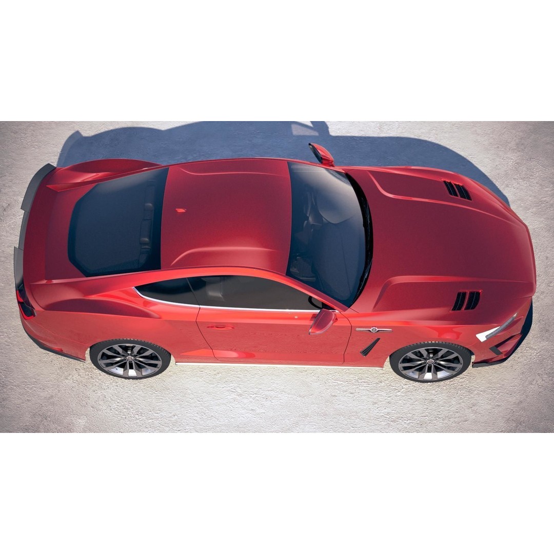 Generic Muscle Car 3D Model – High Poly Sport Coupe, FBX, OBJ - View 9