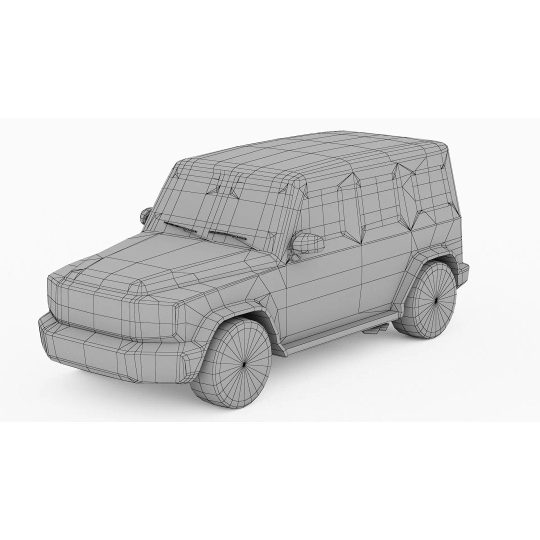 City Low Poly Cars Pack 3D Model – Unique Low-Poly Vehicles, FBX, OBJ - View 14