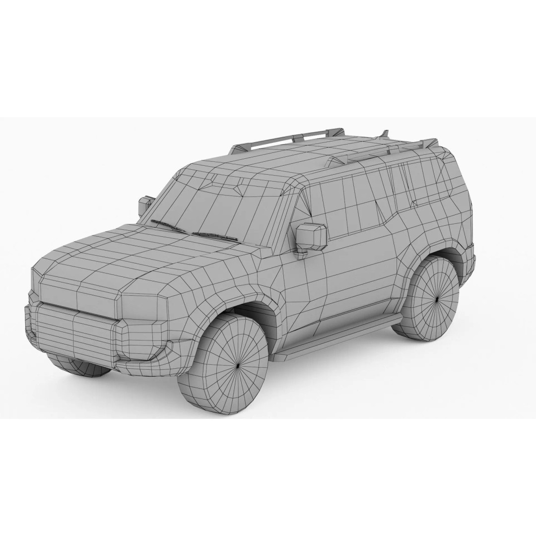 City Low Poly Cars Pack 3D Model – Unique Low-Poly Vehicles, FBX, OBJ - View 17