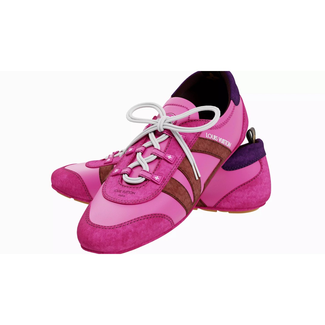 Louis Vuitton Sneakers 3D Model – Luxury PBR Footwear, FBX & OBJ - View 10