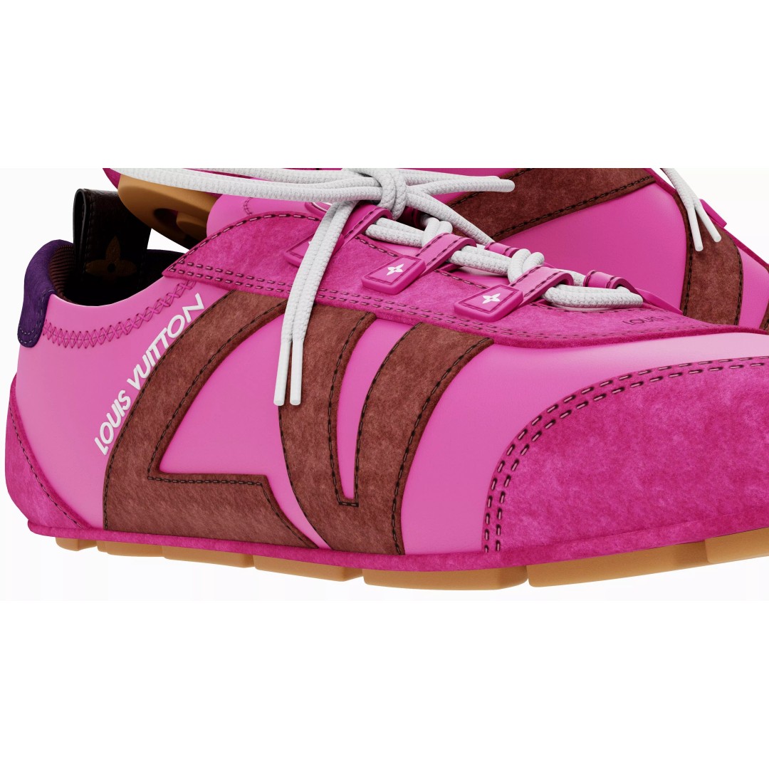 Louis Vuitton Sneakers 3D Model – Luxury PBR Footwear, FBX & OBJ - View 11