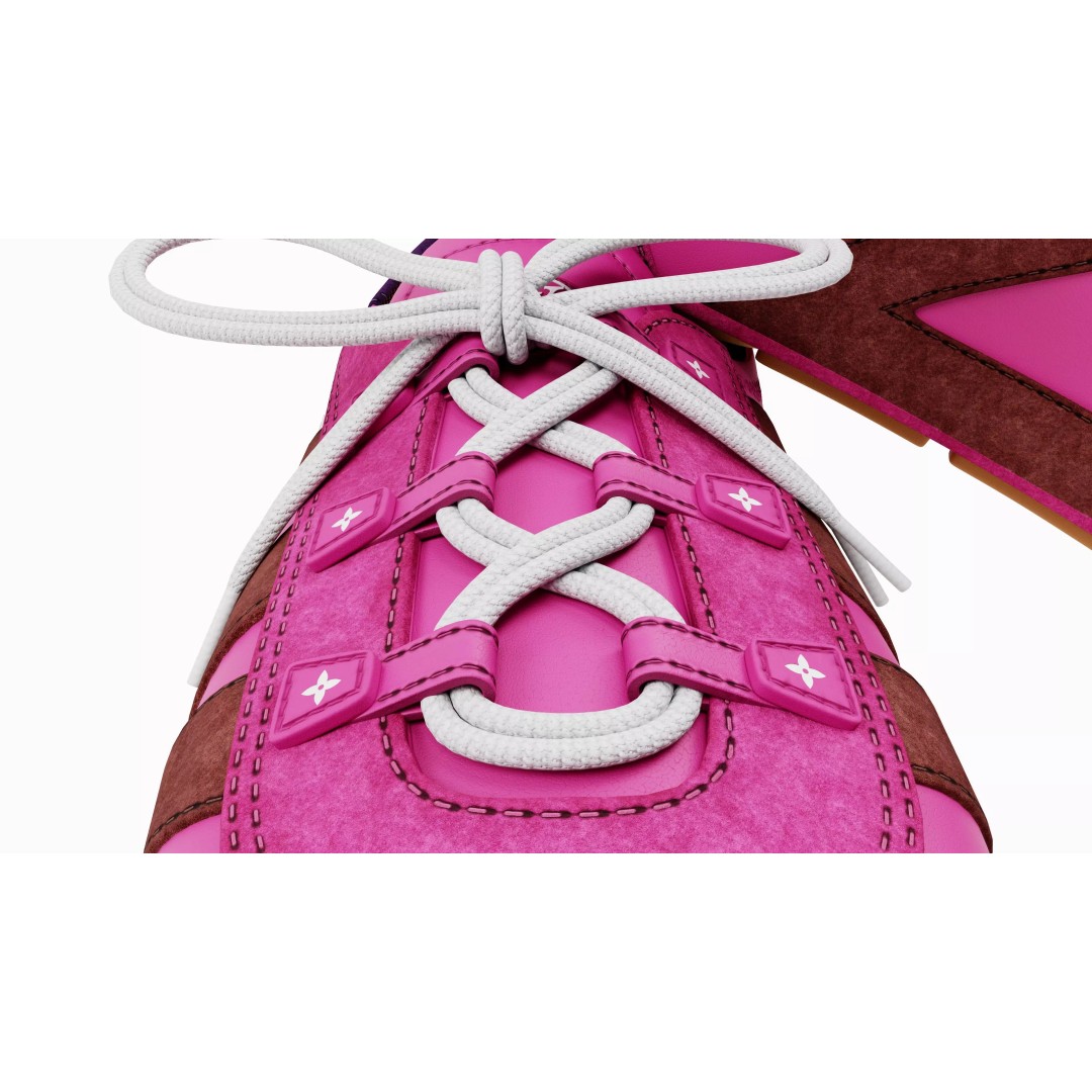 Louis Vuitton Sneakers 3D Model – Luxury PBR Footwear, FBX & OBJ - View 12