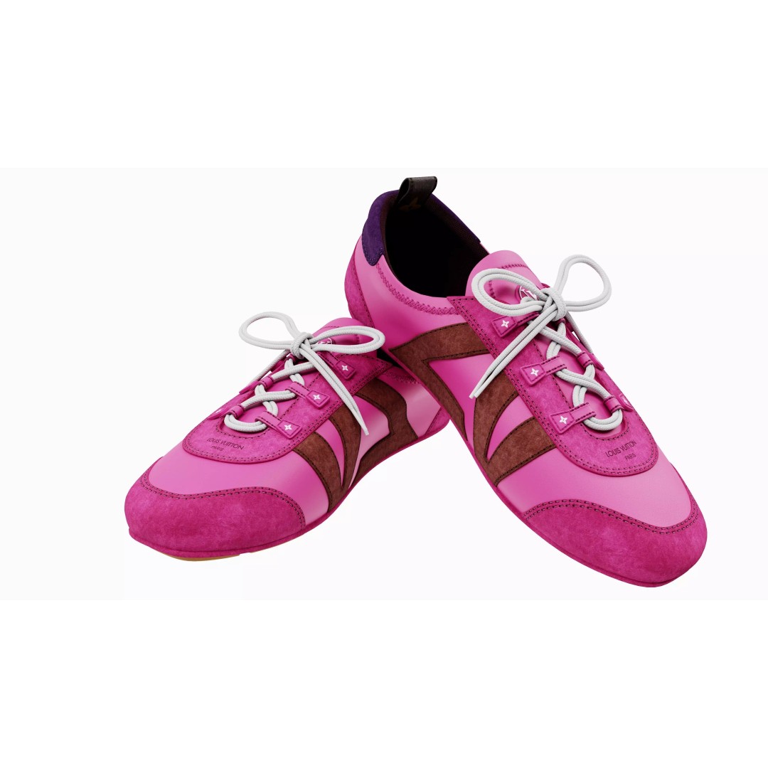 Louis Vuitton Sneakers 3D Model – Luxury PBR Footwear, FBX & OBJ - View 2